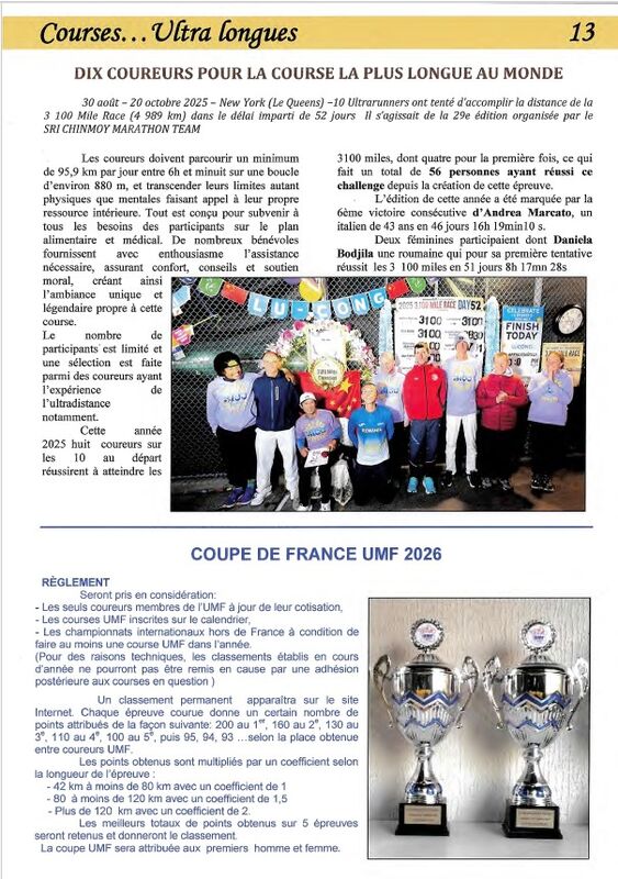 L'ultramarathonien - Printemps 2026